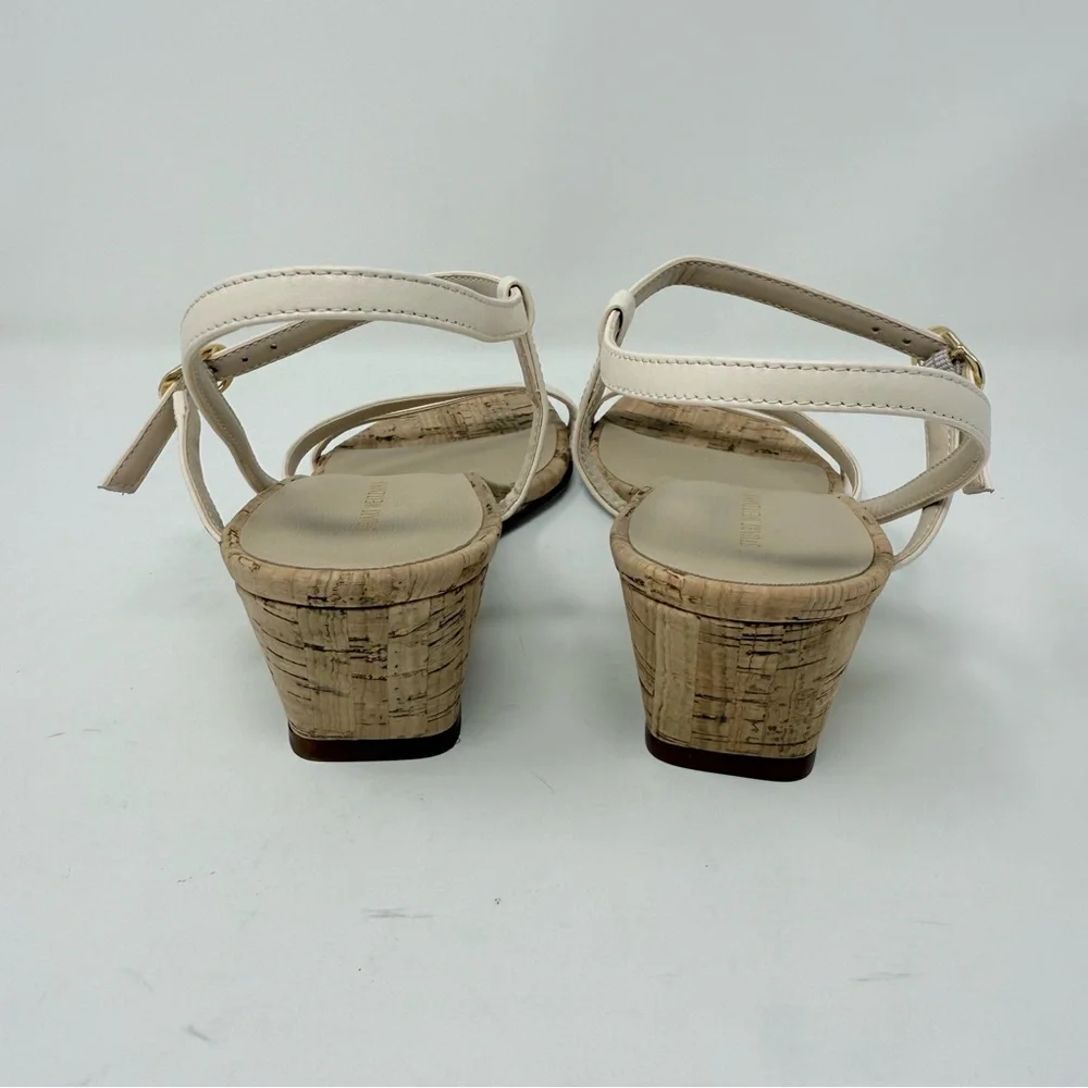 New Stuart Weitzman Oasis 50MM Wedge Sandals Seashell Sz US 8 - Picture 6 of 10